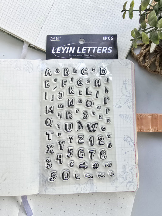 Czsj402 Clear Stamp Alphabet Word Collage planner | 95*150mm