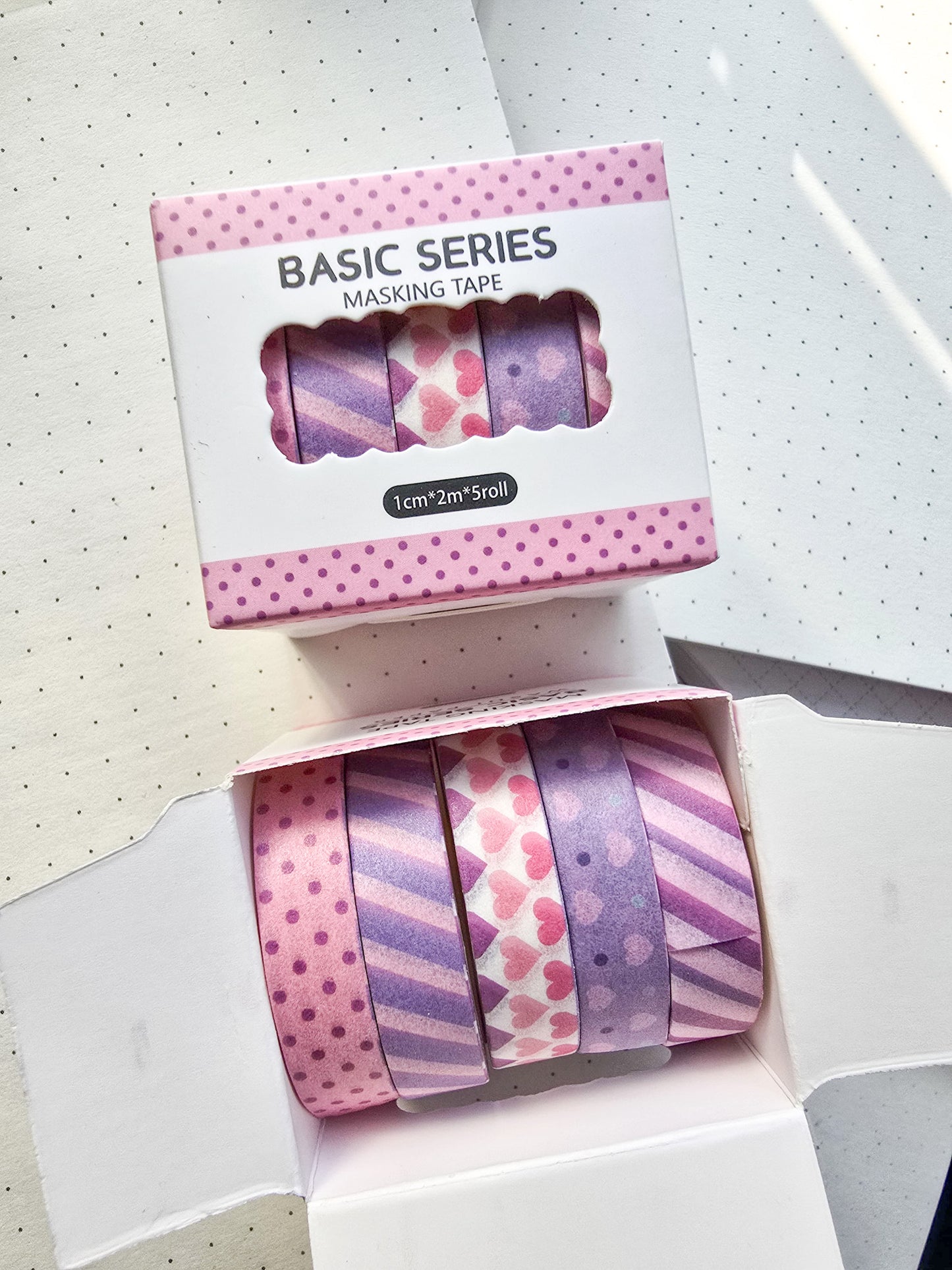 xmjd3089c-1 Basic Series Washi Tape Set | 1cm* 2m  set of 5