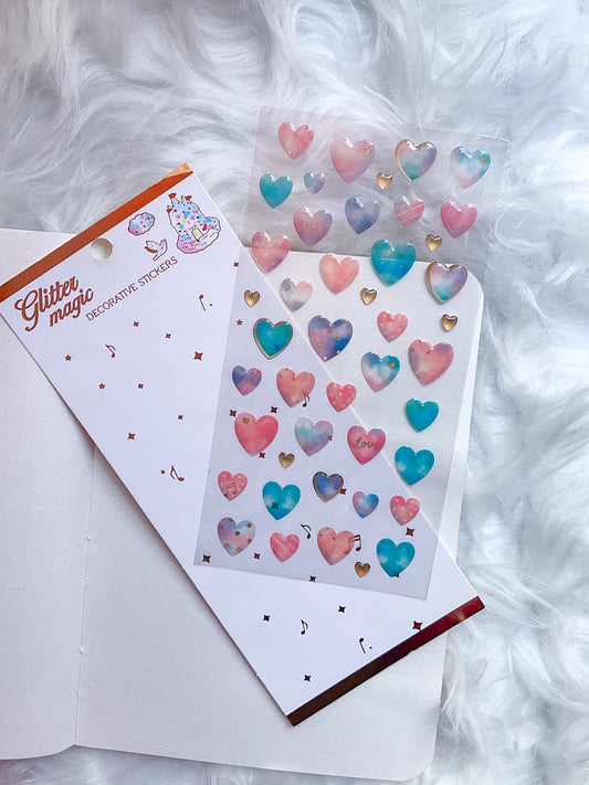 GB21027 | Glitter Magic | Decorative Stickers | 3D| Transparent Sticker |