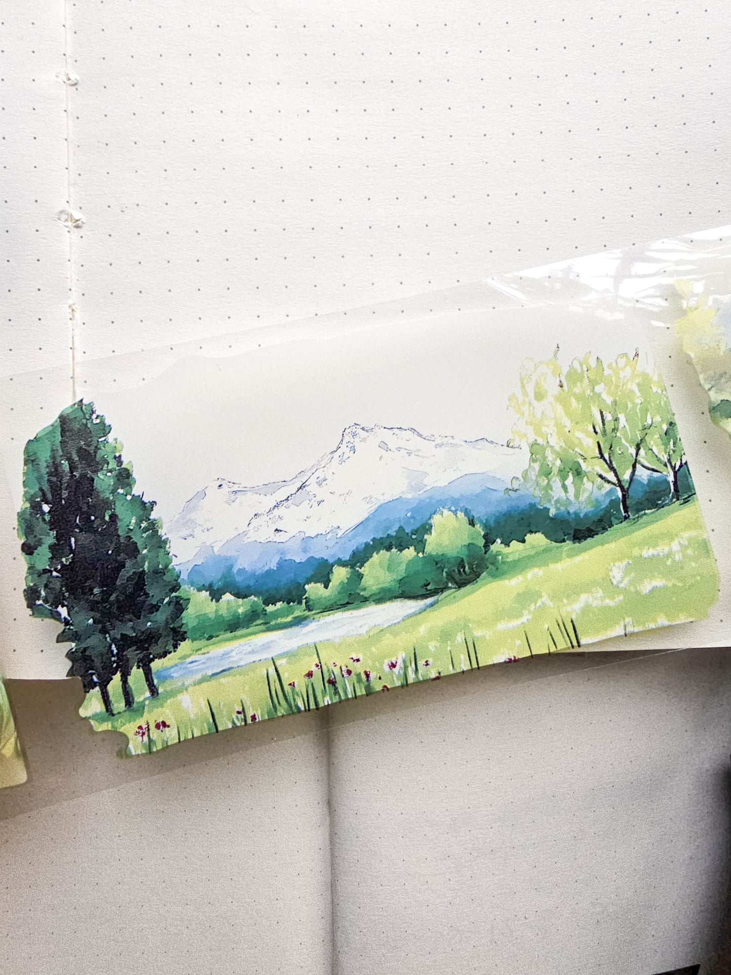 Lyly201-1 Sunset Greek Scenery Precut Sticker Roll