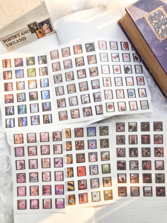 Zjwd601 Poetry And Dreams Deco Sticker Reel | G8 | Pack Of 6 Sheet  150* 100 mm