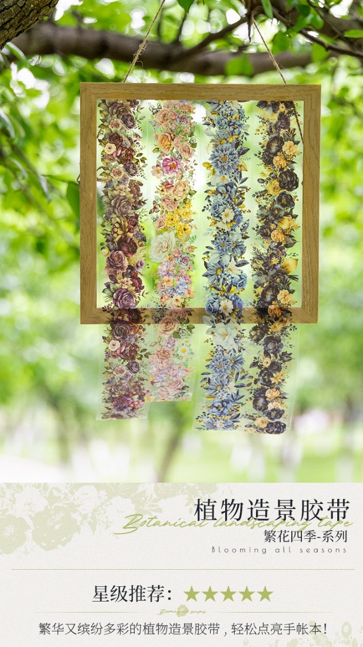 Fhsj001 Floral Transparent Sticker Roll | Sticker Roll | 50mm*2 m