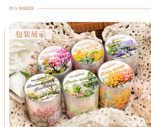 MHD-GMHJ003-Floral Theme Transparent PET Sticker Roll | 50 mm | 2mtr