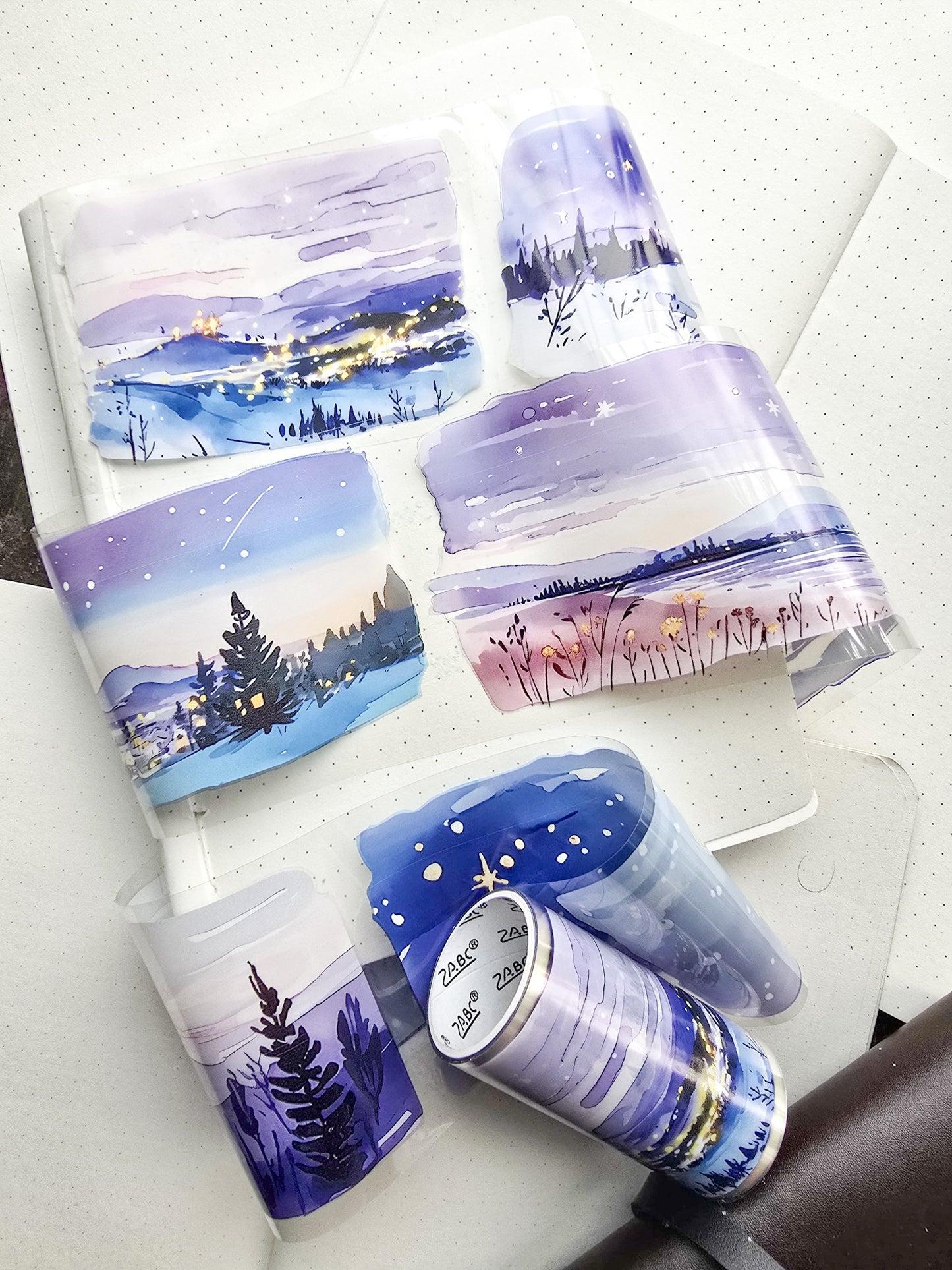 Lyly202-1 Sunset Greek Scenery Precut Sticker Roll