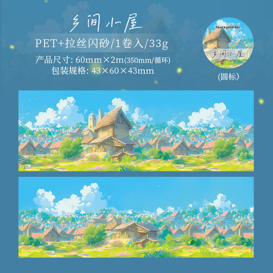 MHD-TYMJ003- Scenery Theme Translucent PET Sticker Roll