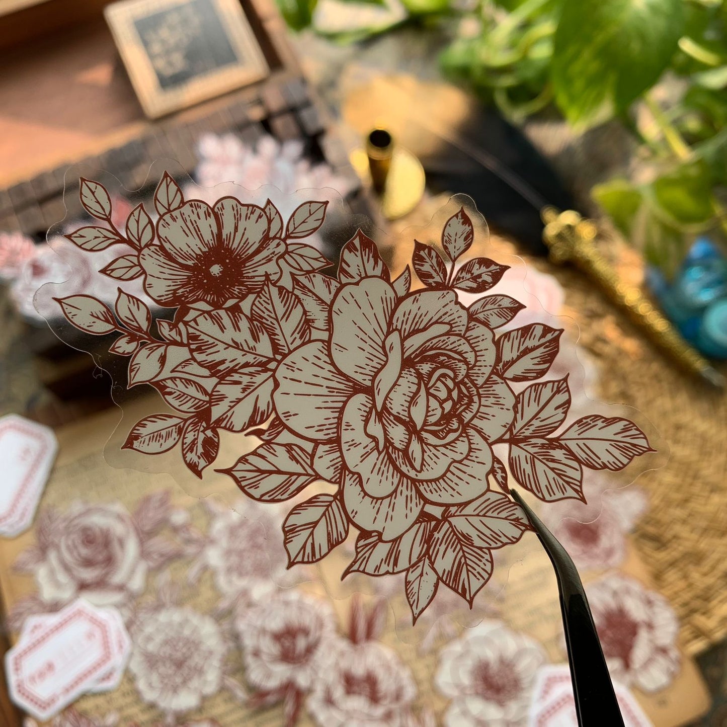 MHD002 Blooming Flower Sticker 76*80Mm 40Pc