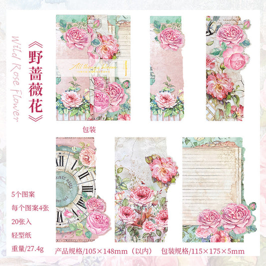 Wwsh001 All Things Bloom Journal Paper Book Floral  | 5x4 20 pcs