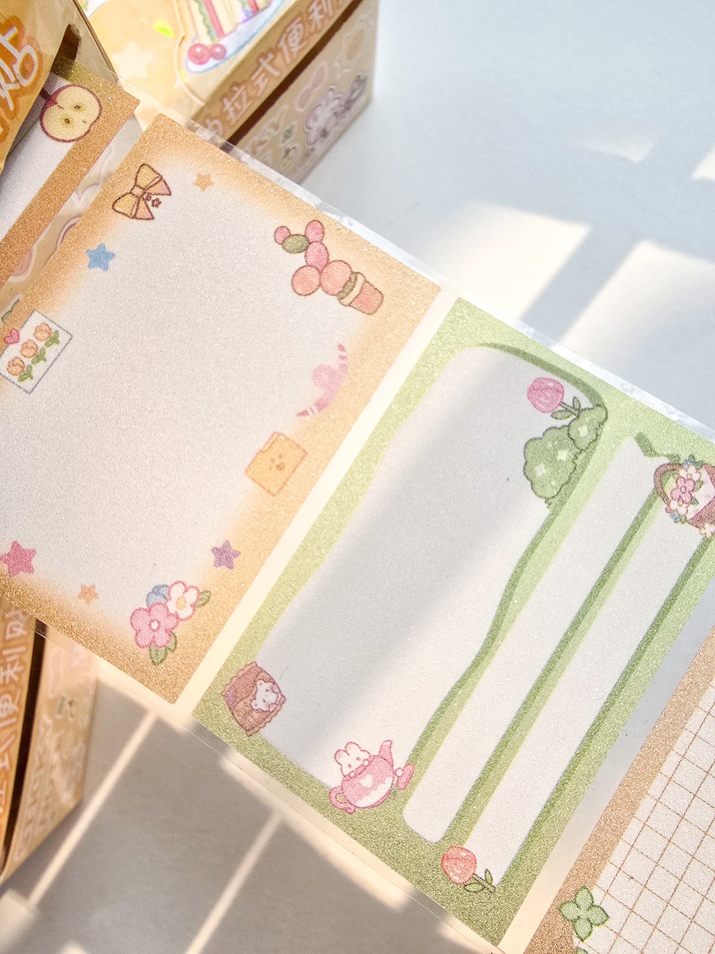 Km2759#2  - 1 pc Kawaii Sticker Roll Pink | 48 pcs Stickers | Pet Transparent Stickers | Bunny