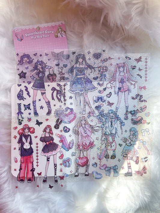 TXJZ-6-01|G-8| Sweetheart Guru Hip Hop Teen | PET | 6 Sheets | 120*165mm