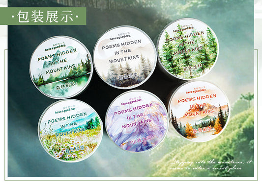 MHD-CZSL006-Scenery Theme Transparent PET Sticker Roll | 50 mm | 2mtr