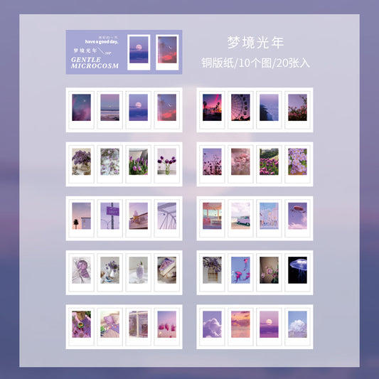 HGD-WRSY004-Scenery | Photograph Theme | Transparent PET Sticker | 10 Designs | 20 Sheets