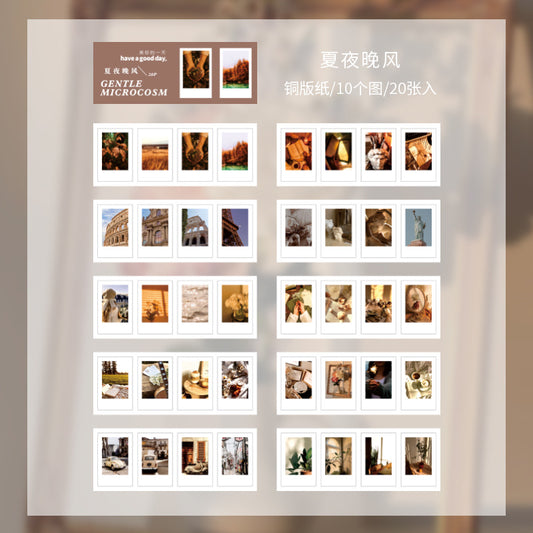 HGD-WRSY006-Scenery | Photograph Theme | Transparent PET Sticker | 10 Designs | 20 Sheets