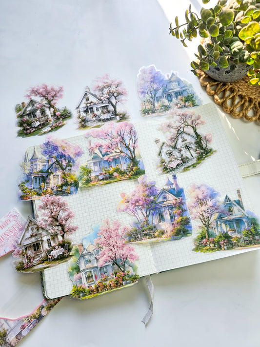 YJQF606 - sticker pack Yaju Qingfeng series creative handbook retro pet handbook material stickers 10 pieces