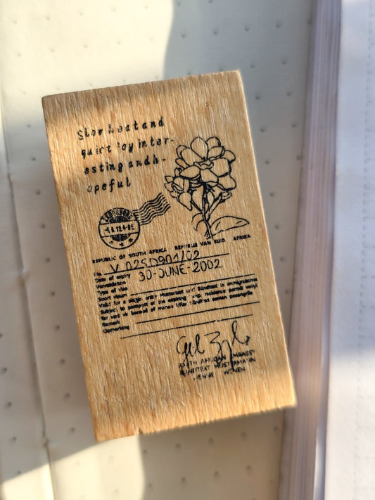 MGYJ605-7 Wooden Stamp Flower Letter