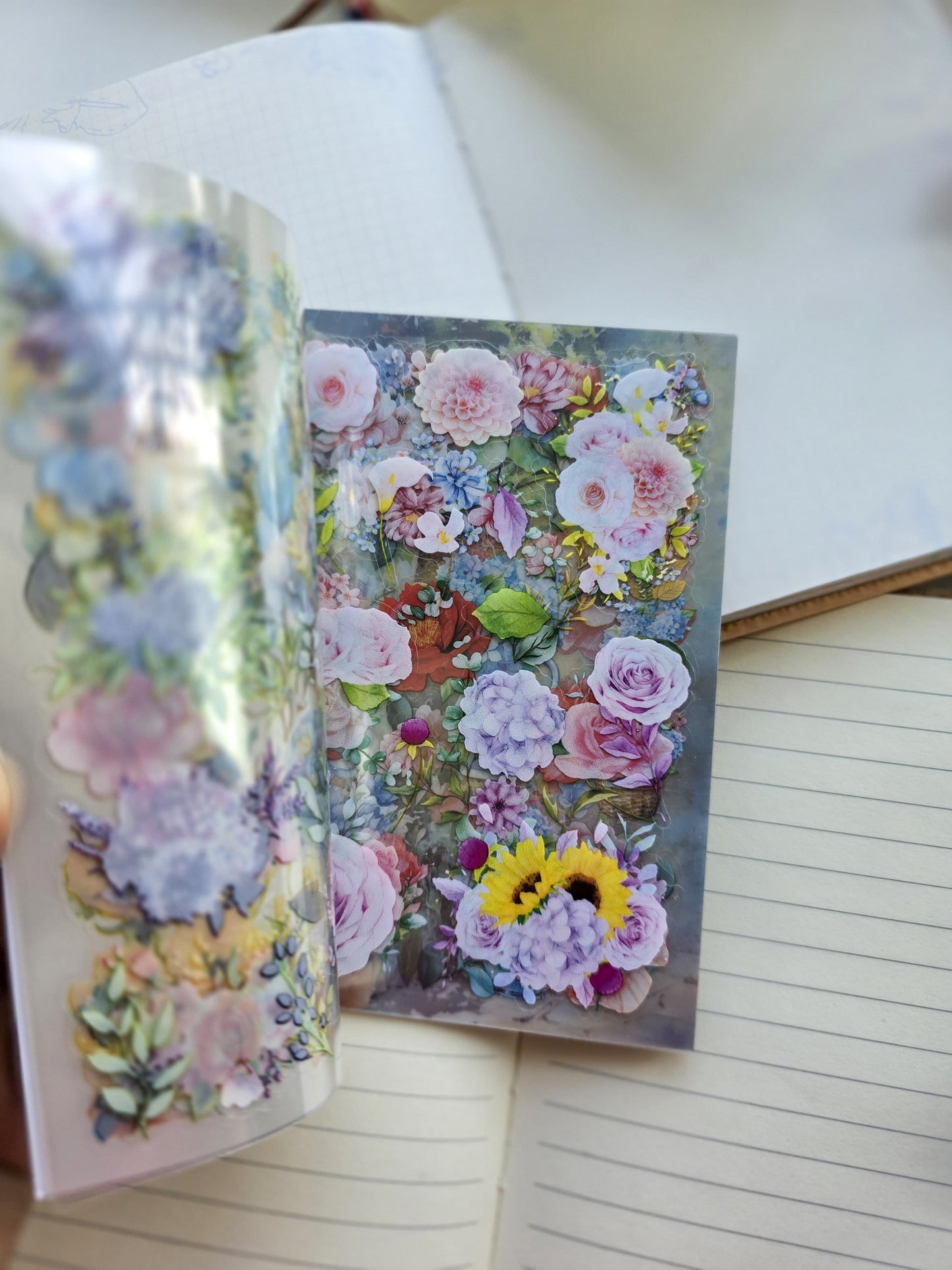Wyhz 403|G6| PET Sticker Book Floral | Berry | 20 Pages 14x10cm