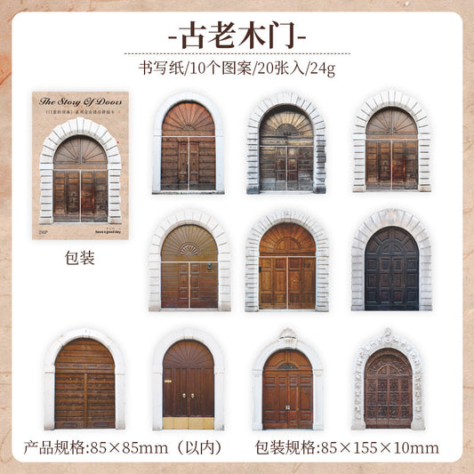 Mcgs001  Journal Craft Material 350Gsm paper | The Story Of Doors Collection| 85*85 mm   20 pcs