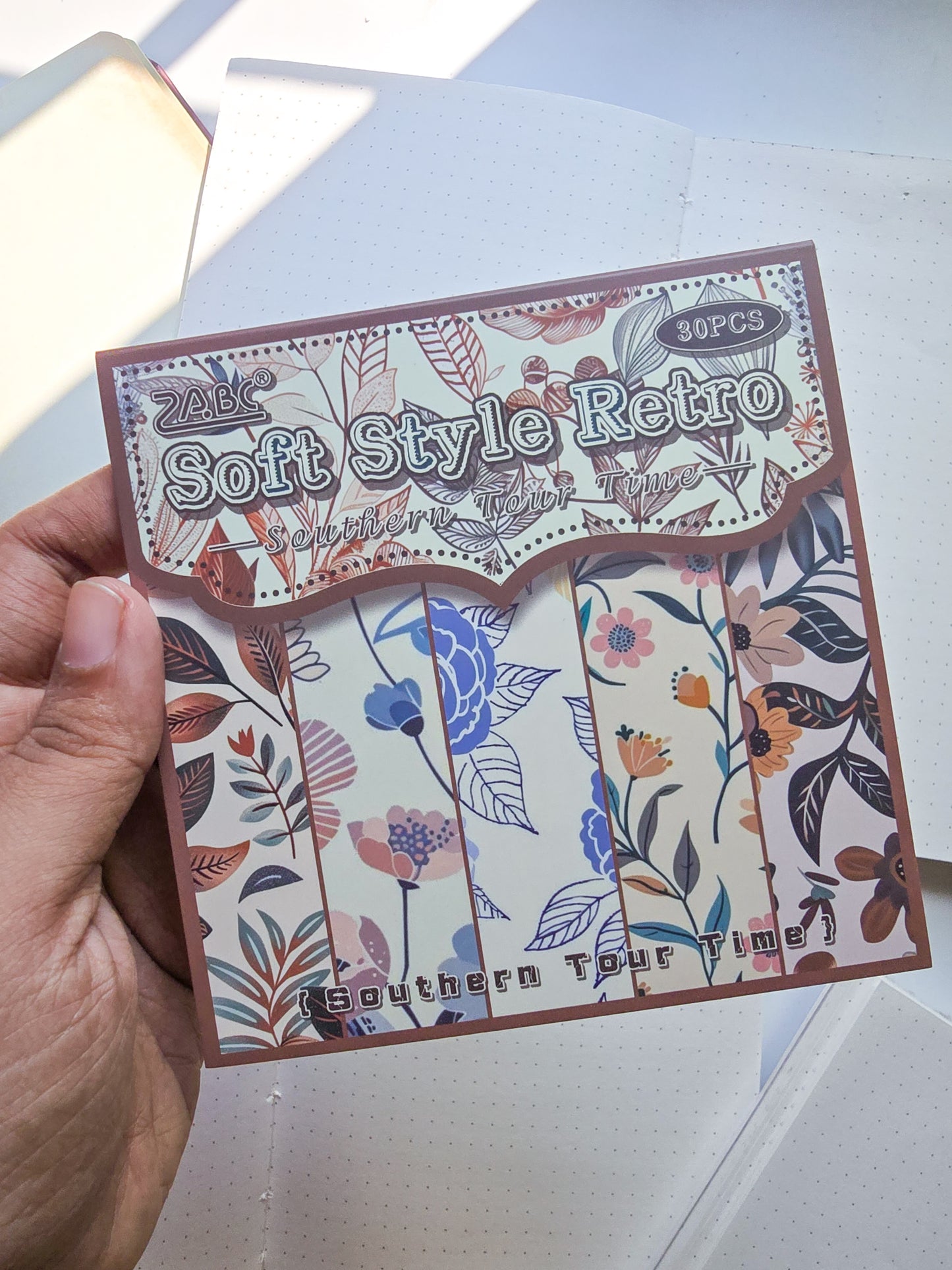 NXSG-601 Soft Style Retro| Journal Paper| Floral Vintage Paper| Brown Theme|120*120mm 30 Pcs