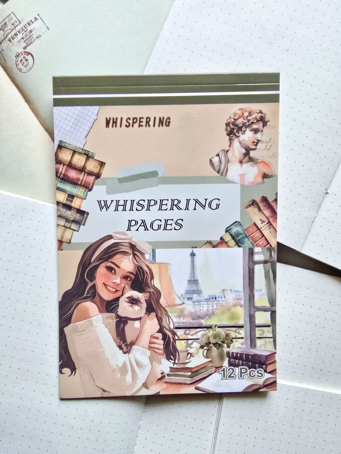 WX-TP #3 Alice's Journey Paper Sticker Book |Blue Series| Pre-cut Journal Sticker Book