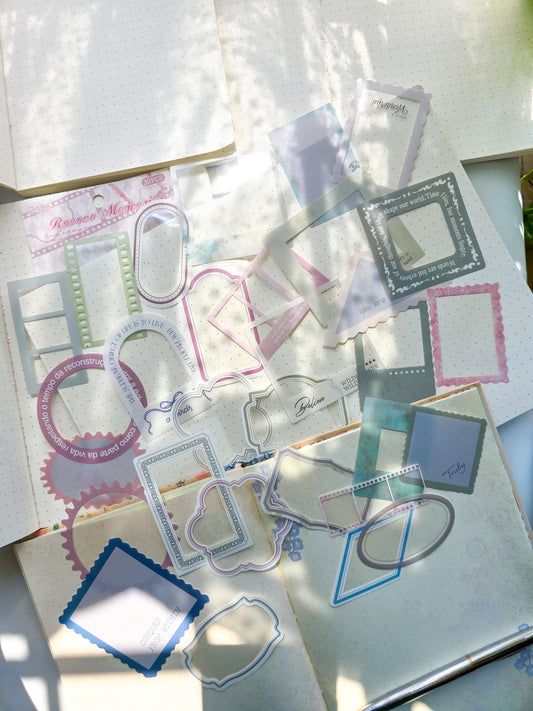 DGSH-403 Rococo Memories| Vintage Story Frames Collection| Transparent Pet Sticker| 28-72mm 30Pcs