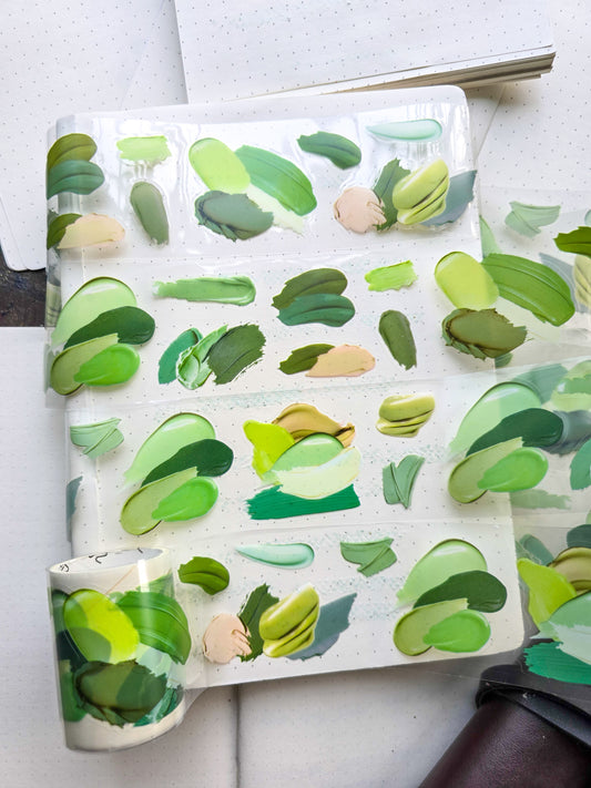 YSLT-201 #6 CASUAL SPECIAL| Art Paint Themed Pet Sticker Roll| Art Journey Series Tape Sticker Roll