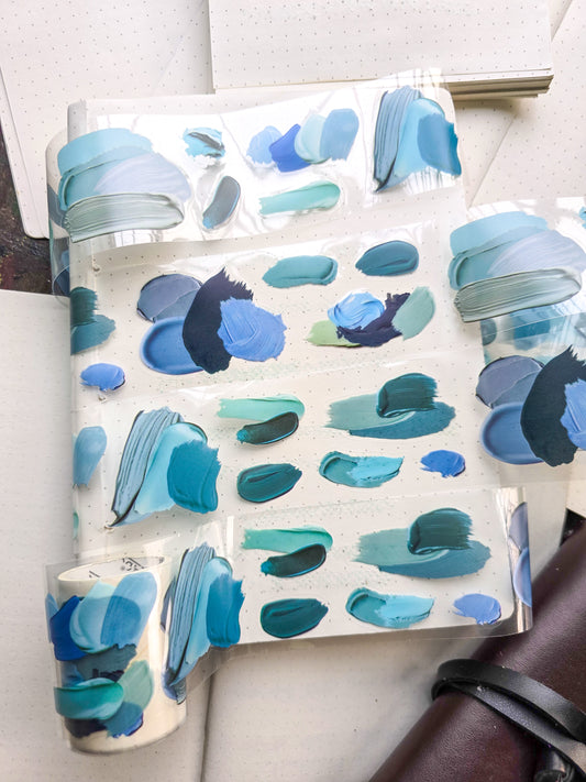 YSLT-201 #3 CASUAL SPECIAL| Art Paint Themed Pet Sticker Roll| Art Journey Series Tape Sticker Roll