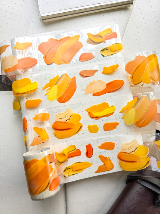 YSLT-201 #1 CASUAL SPECIAL| Art Paint Themed Pet Sticker Roll| Art Journey Series Tape Sticker Roll