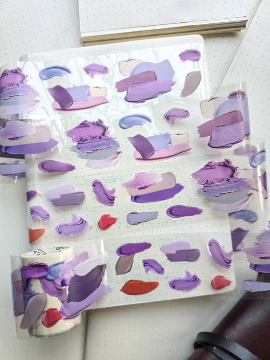 YSLT-201 #2 CASUAL SPECIAL| Art Paint Themed Pet Sticker Roll| Art Journey Series Tape Sticker Roll