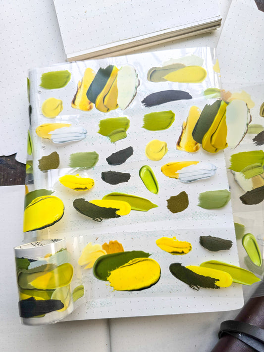 YSLT-202 #3 LIGHT COLOR RICH| Art Paint Themed Pet Sticker Roll| Art Journey Series Tape Sticker Roll