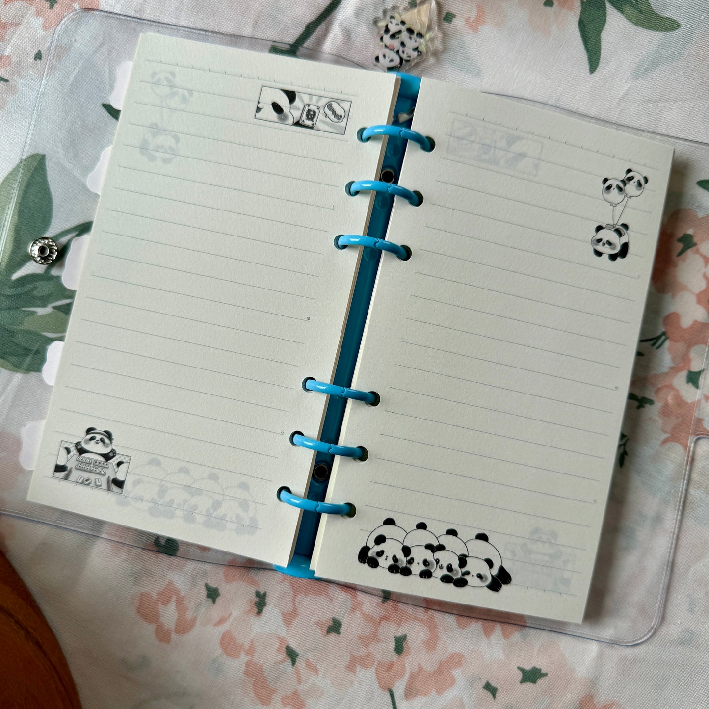 Jgb48801-7171  Sky blue Panda Kawaii Notebook | Handbook 9.5x17.2