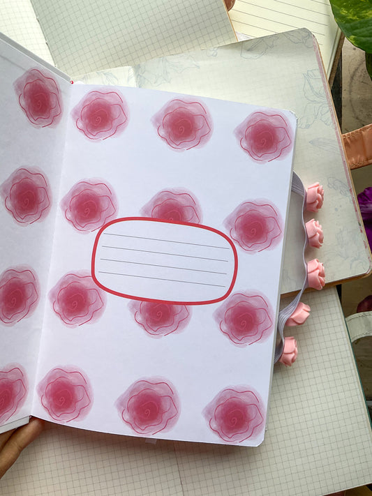 Blooming Rose Notebook|A5 Notebook Ruled| Hard Cover| BG-A5-12465-3|96 Pages