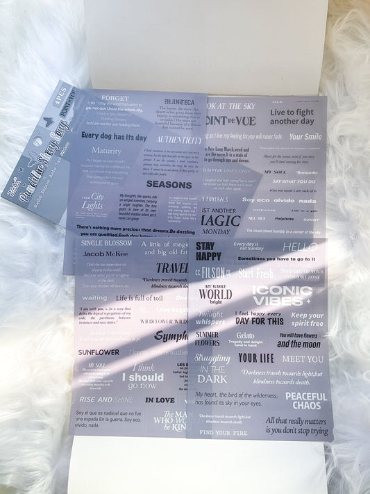 YWXY-6-05|G-9| Punchline Sheng Song | PET | Transparent Sticker | 4 Sheets | 120*170mm