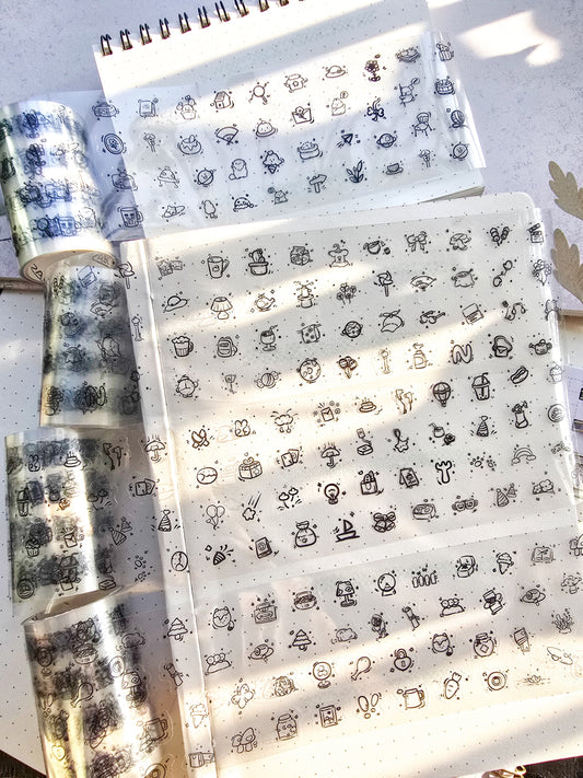 Mqch101- Random Any One Tiny Cutest Precut Sticker Roll