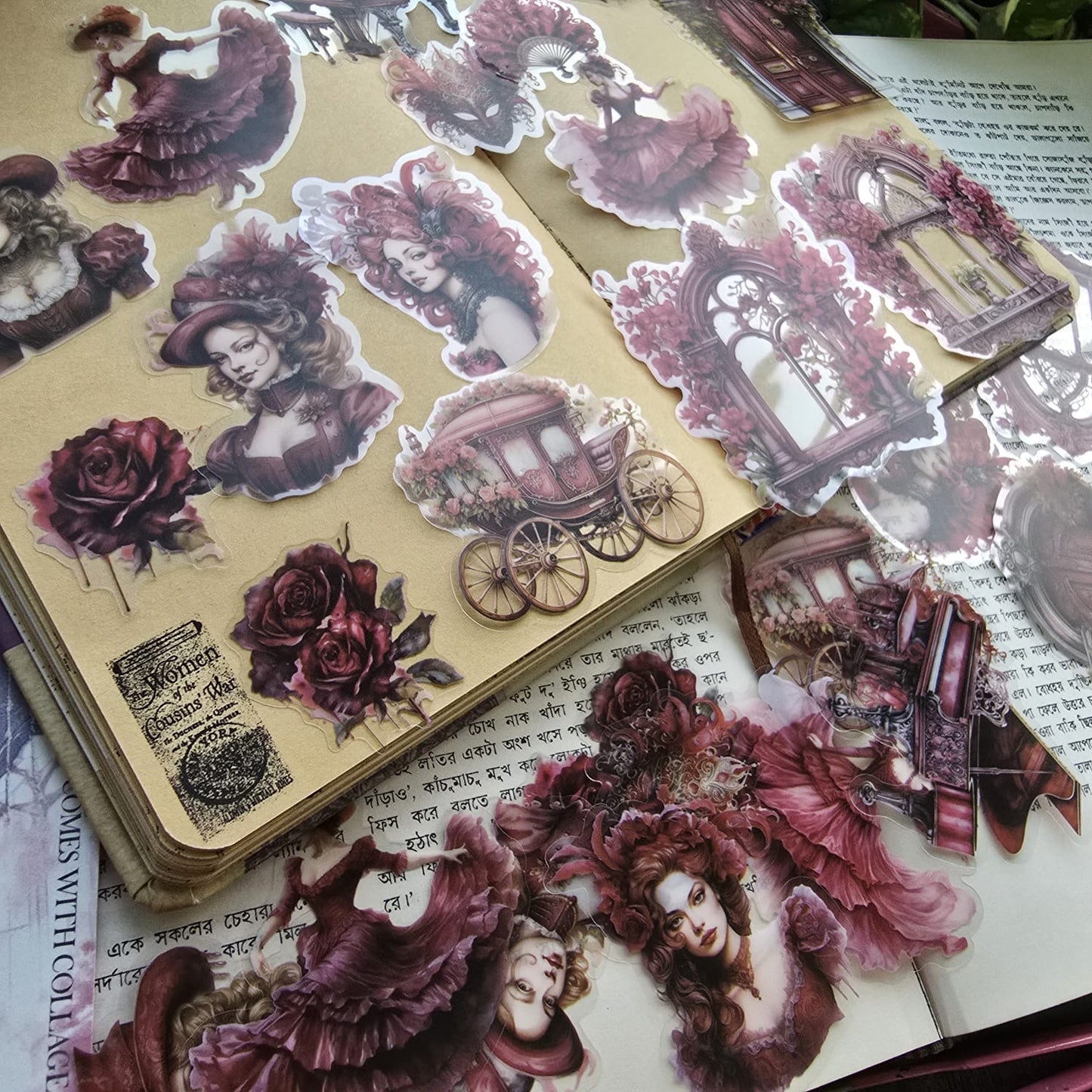 Mg040 0104 Romantic Baroque 30pcs PET Stickers Garden Ranch