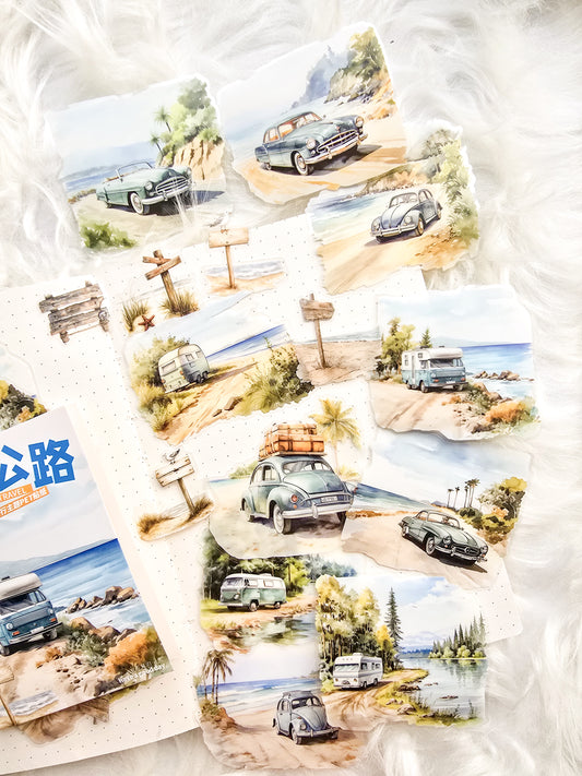 Mhdlxgl006|RC|  Travel Highway Pet Transparent Travel Sticker | 15*2 30 pcs