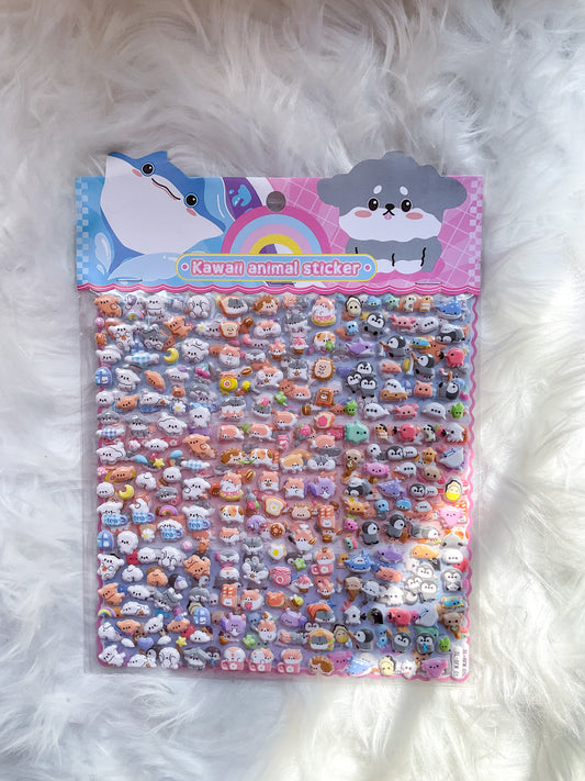 SL-BFM01 | Cute Animal Stickers | Kawaii Sticker |2 sheets| 25*20cm