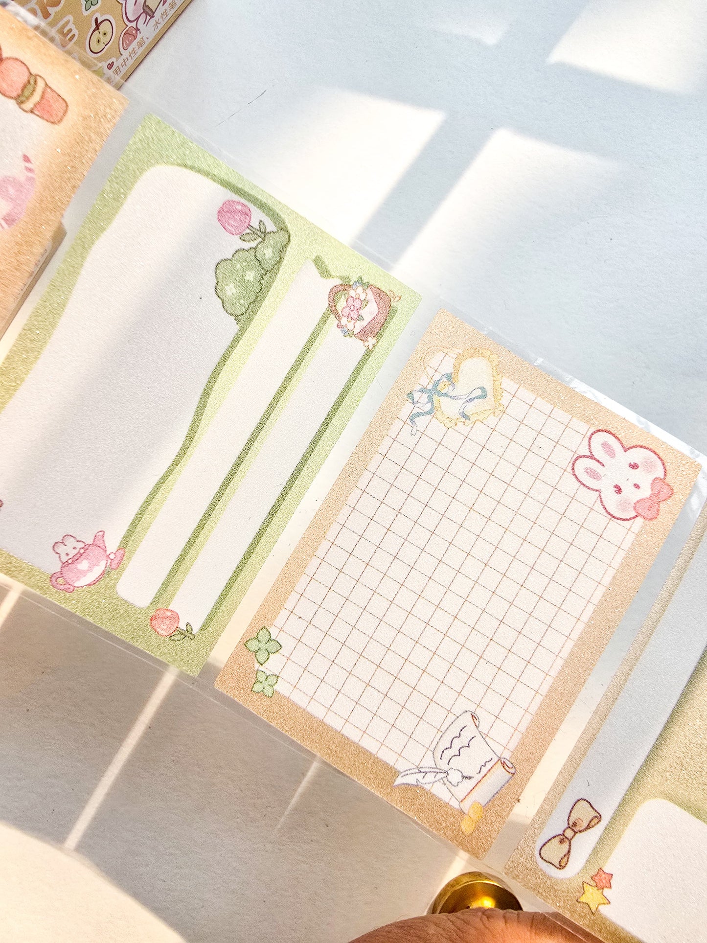 Km2759#2  - 1 pc Kawaii Sticker Roll Pink | 48 pcs Stickers | Pet Transparent Stickers | Bunny