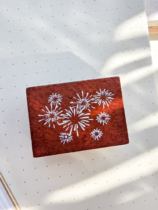 YYZY402-1 Wooden Stamp Fireworks
