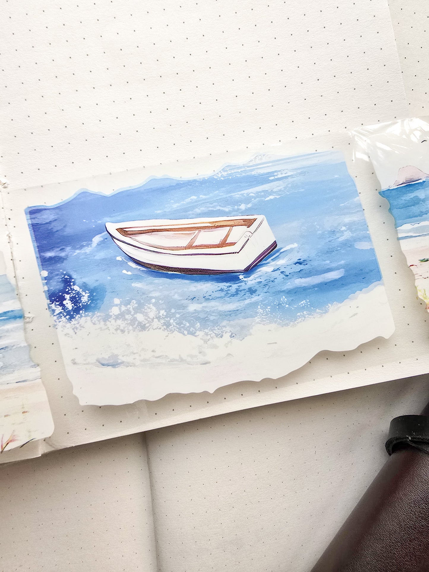 Lyly201-4 Sunset Greek Scenery Precut Sticker Roll