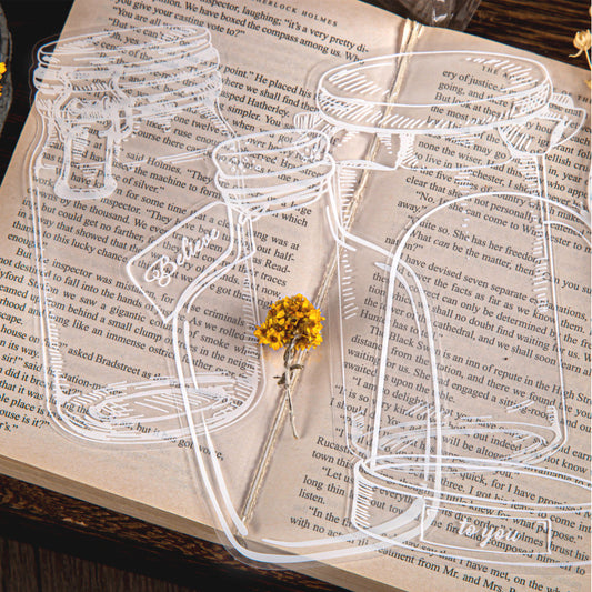 Rmlm005 Transparent Jar Sticker | Dream Collector series | 4*5 20 pcs. 95*140mm