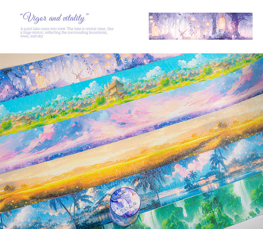 MHD-TYMJ003- Scenery Theme Translucent PET Sticker Roll