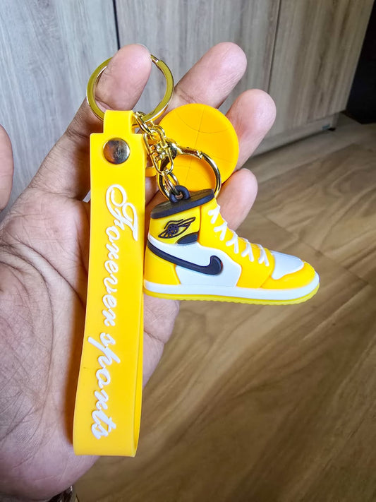 Sports Shoes Key Chain| Sneaker Key Chain| Yellow