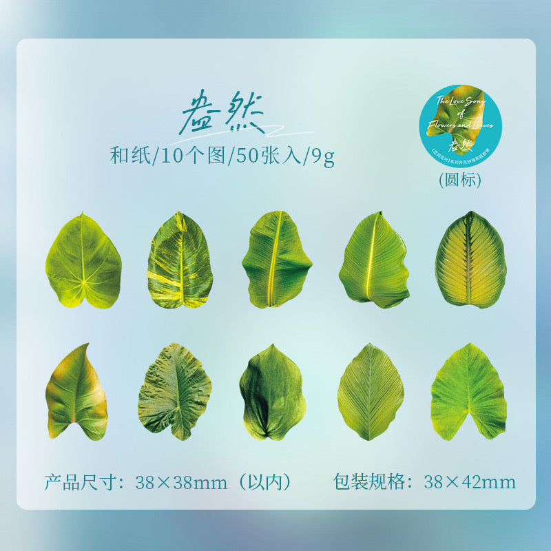 Lfhy006 Leaf Paper roll Sticker | 38*38mm