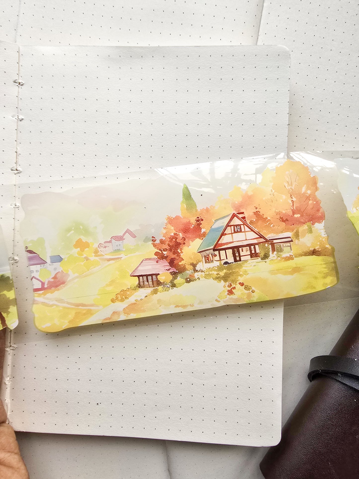 Lyly202-3 Sunset Greek Scenery Precut Sticker Roll