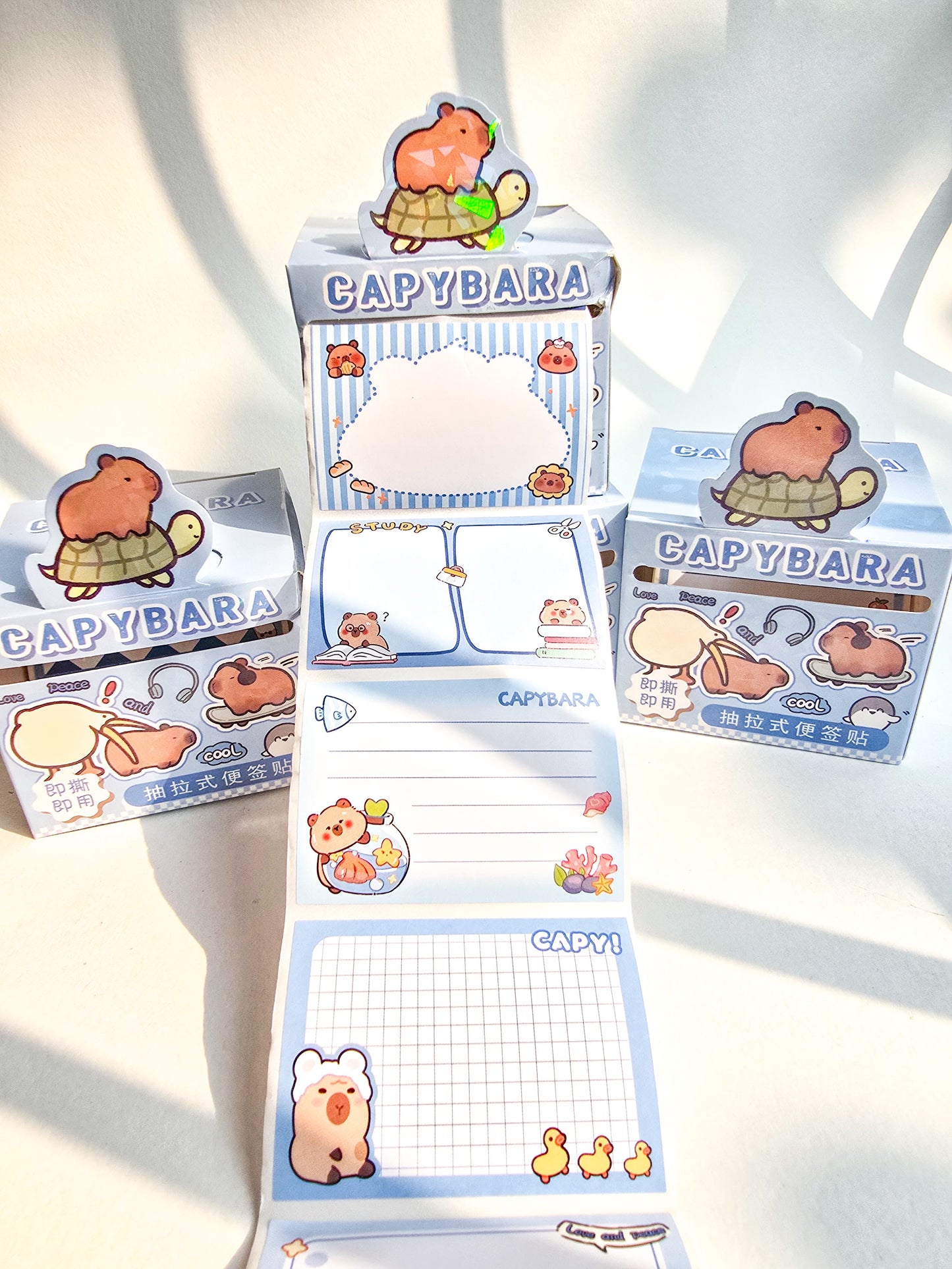 CM2757#4 1 pc Kawaii Sticker Roll Brown | 48 pcs Stickers | Paper Stickers | CAPYBARA