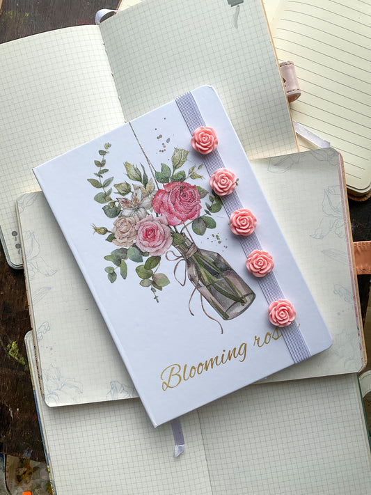 Blooming Rose Notebook|A5 Notebook Ruled| Hard Cover| BG-A5-12465-3|96 Pages