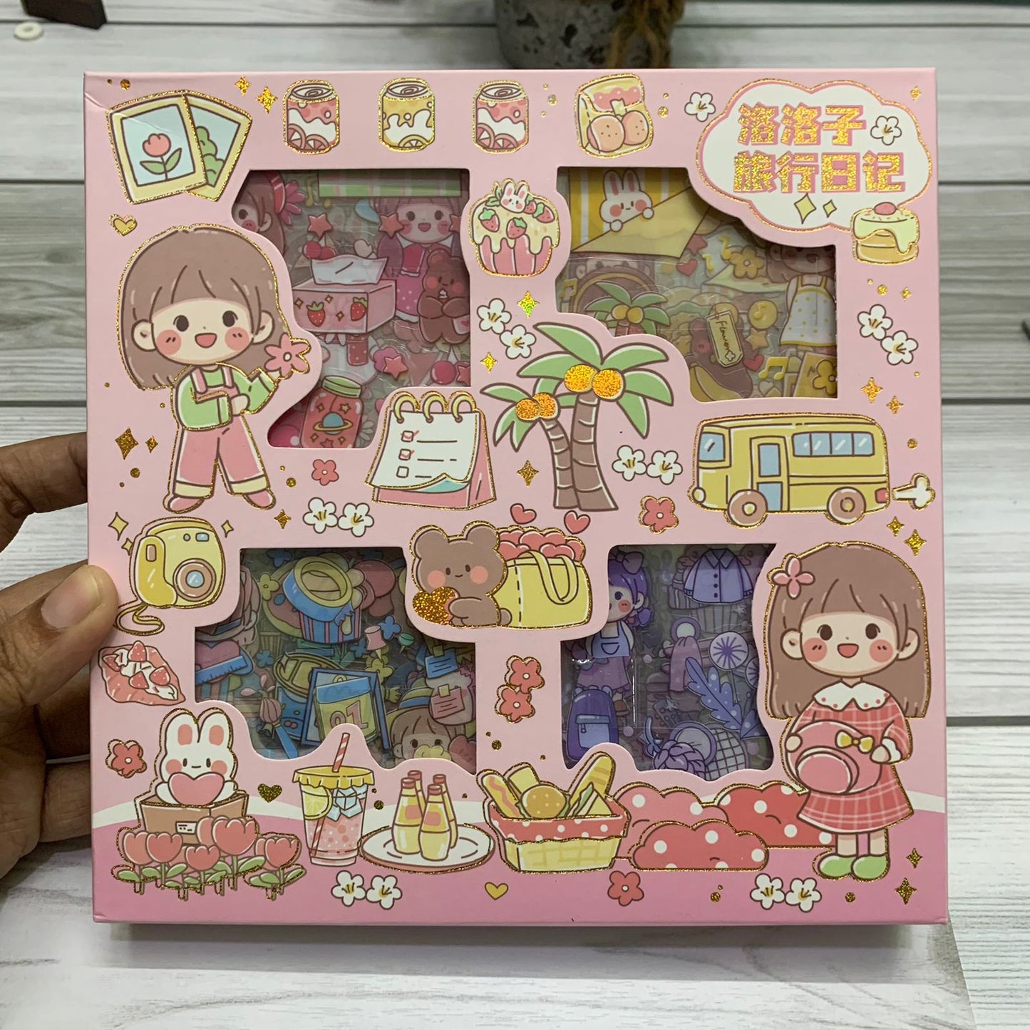 #3 DS-KBX-2047 Kawaii 100 Sheets Sticker Set Box | Cute Stickers | 100 Sheets