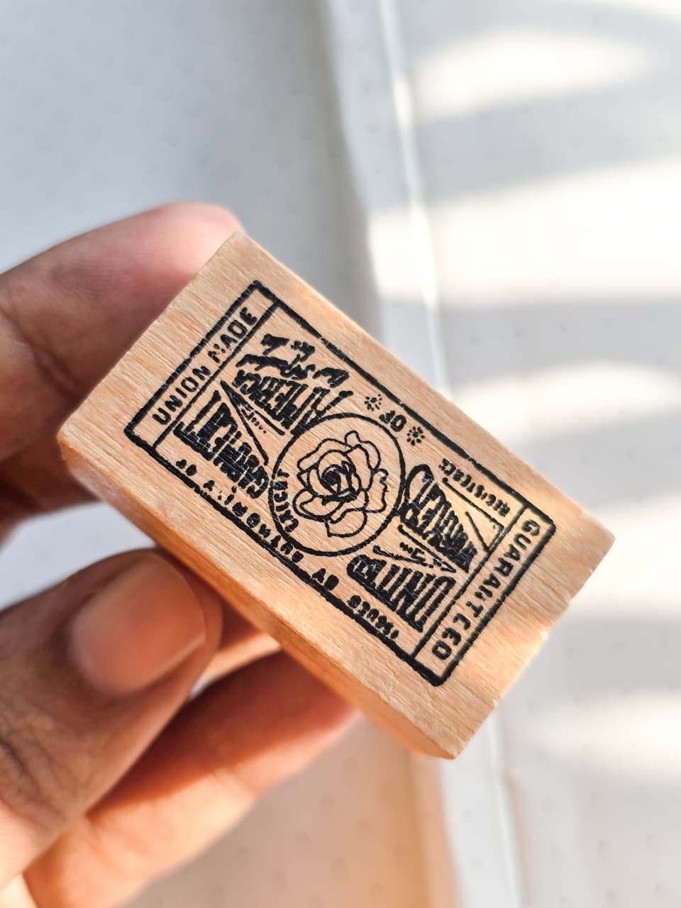 MGYJ603-8 Wooden Stamp Flower Letter