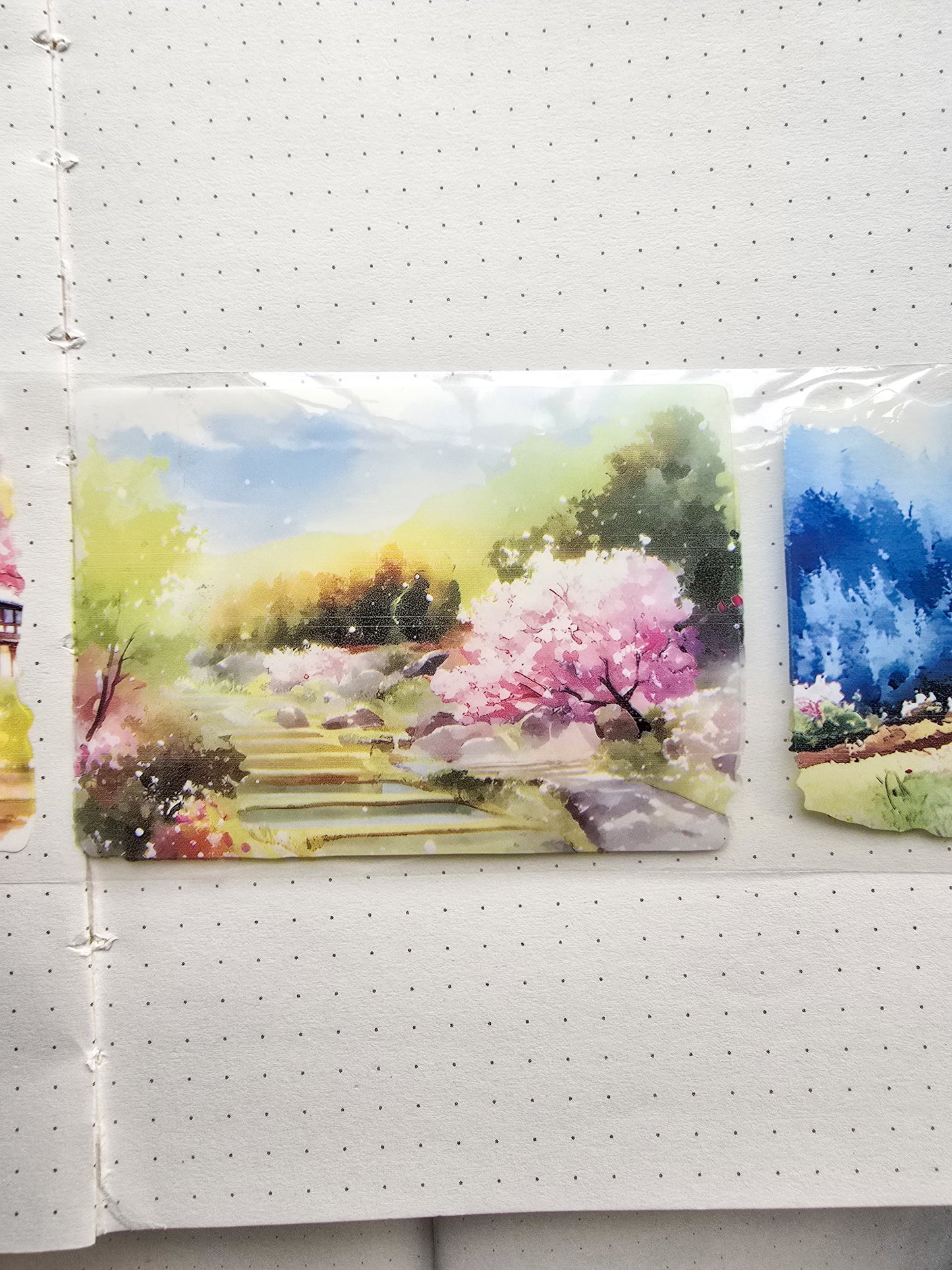 Lyly201-2 Sunset Greek Scenery Precut Sticker Roll