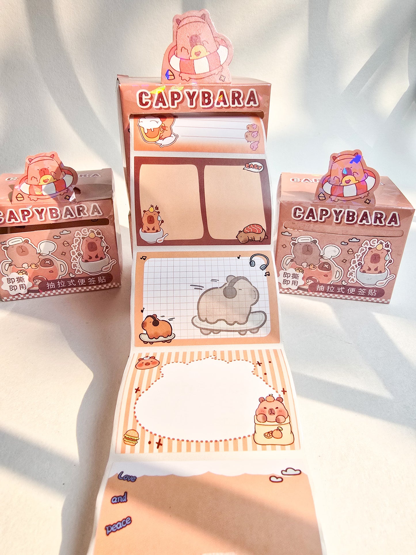 CM2757#3 1 pc Kawaii Sticker Roll Brown | 48 pcs Stickers | Paper Stickers | CAPYBARA