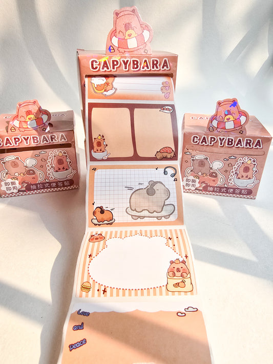 CM2757#3 1 pc Kawaii Sticker Roll Brown | 48 pcs Stickers | Paper Stickers | CAPYBARA